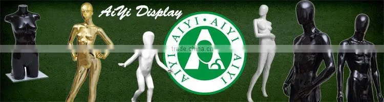 fashion form white glossy PP female wall decorations plastic 3/4 torso
