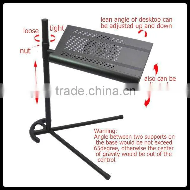 Laptop Table, Foldable Laptop Stand, Adjustable Laptop Table