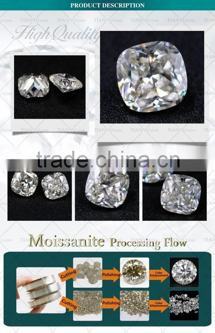Lab created dimaonds customized moissanite 2.5 ct radiant cut moissanite terminator
