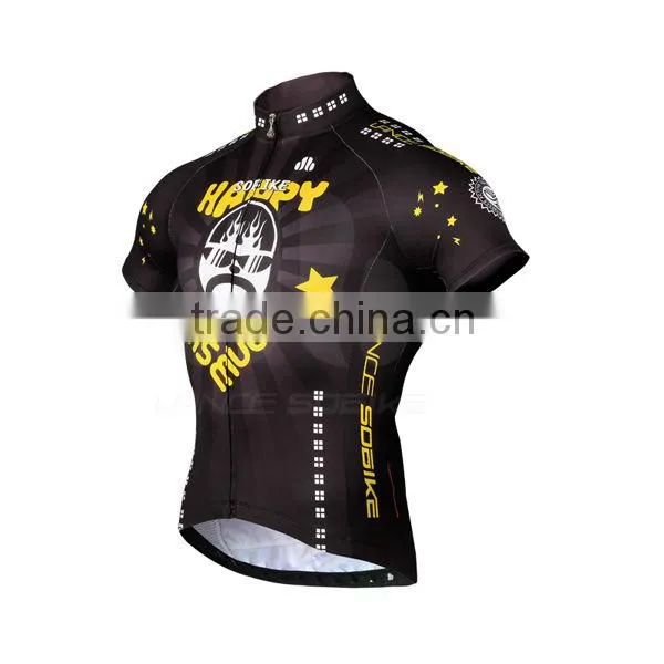 Sublimation Print Men's Short Sleeve Full Zip Bike Jersey For Outdoor Sports