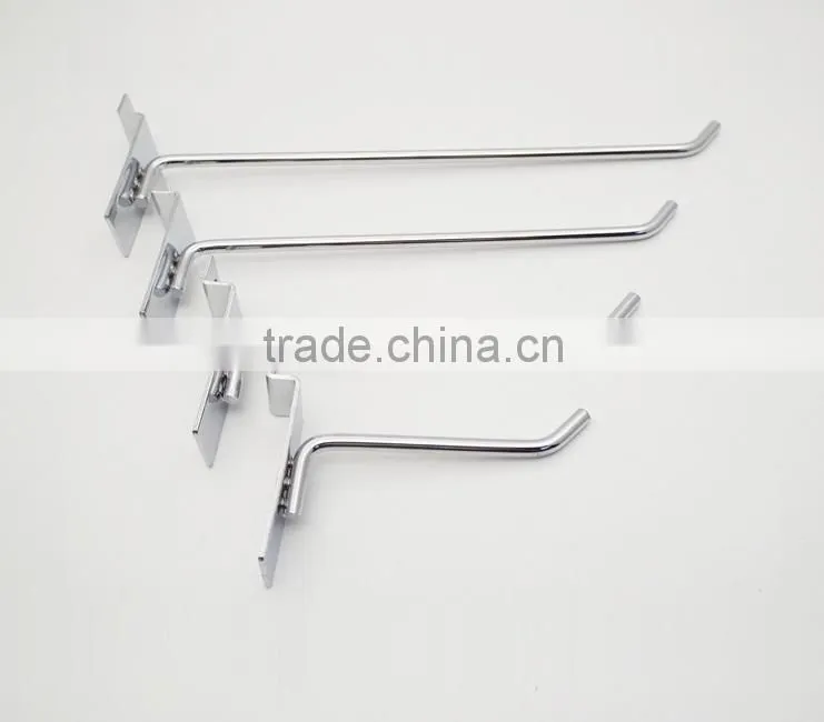 hot sale chrome metal slatwall display hook