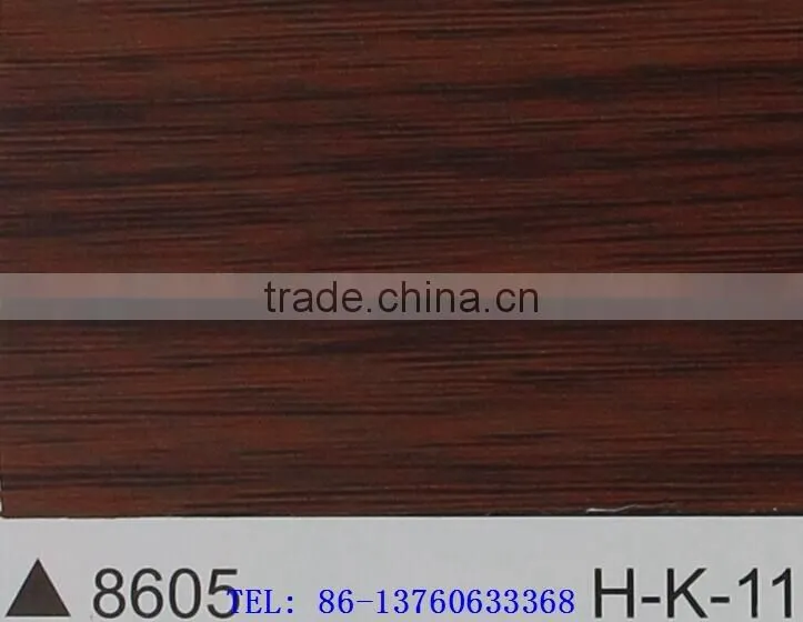 Wood Grain self-adhesion cold laminated Decoration PVC Film item 8605