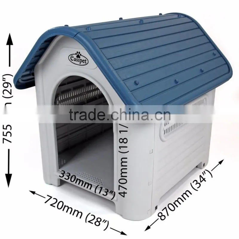 Plastic Dog Kennel Pet House M-L