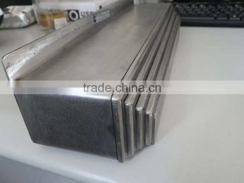 LC-LIDA steel/stainless steel plate telescopic cover(bellow) for machine