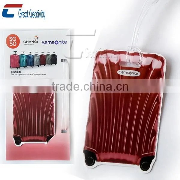 bright color three-dimensional 3d printing pvc luggage tags