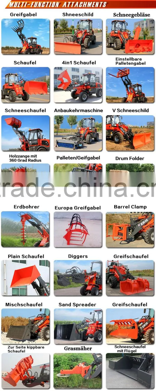 EVERUN ER16 Landmaschine Radlader