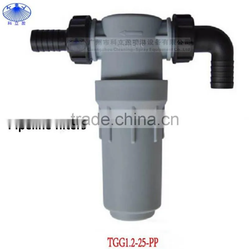 1 1/4" threaded T type plastic liquid strainers