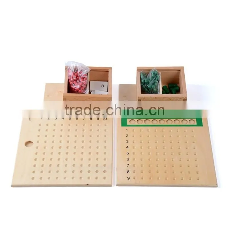 Wooden math toy montessori Multiplication Bead Board