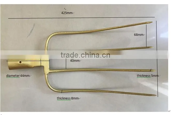 Steel Fork F102-4T with Gold Powder Coated