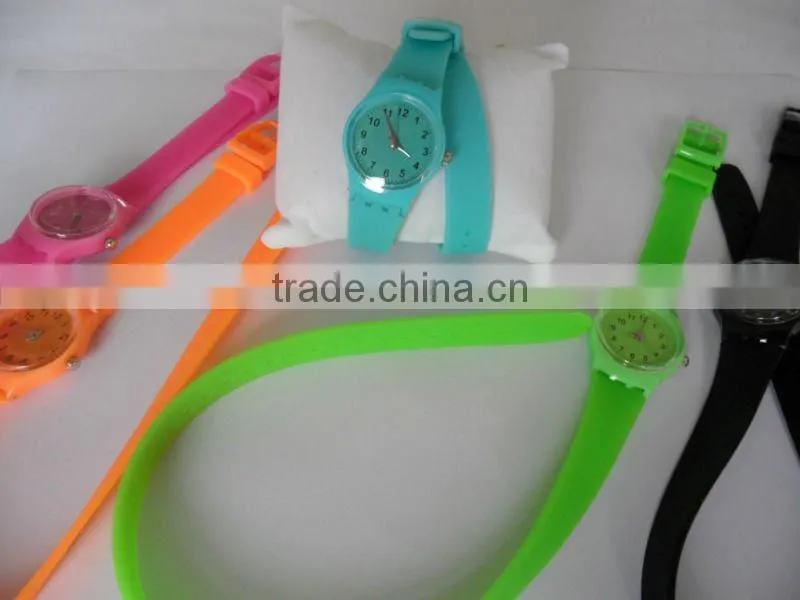 silicone long strap watch
