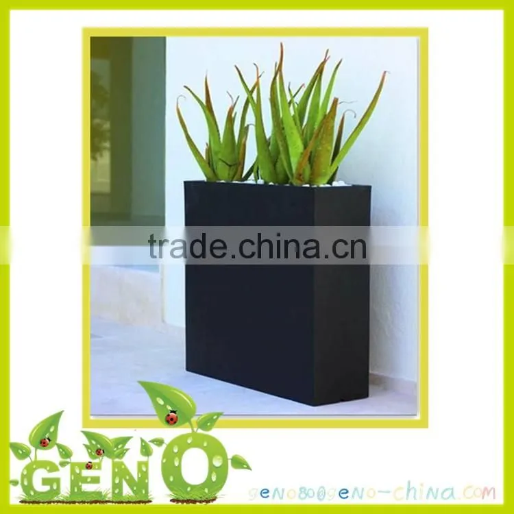 Narrow side singular fiberglass flower pot/wall mounted plant pot/planter