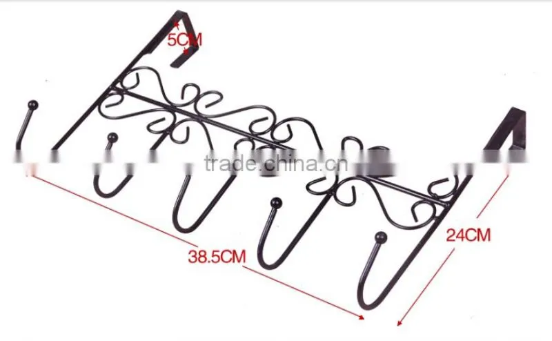PN Decorative Over the Door 5 Hook Rack Organizer / Hanger Clothes at Office/Home Metal Hooks for Clothes Hanger