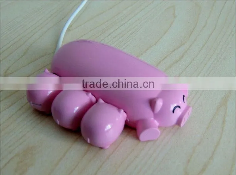 2015 Best Selling pig shape USB hub Creative 3 USB Connect computer USB hub