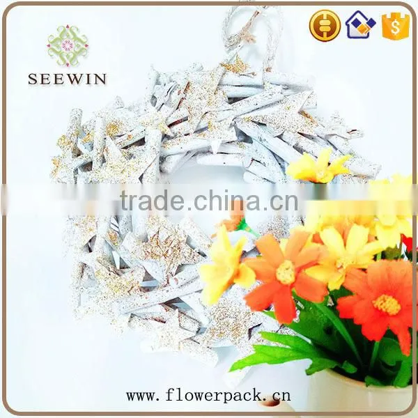 White Christmas wreath clear new wind series