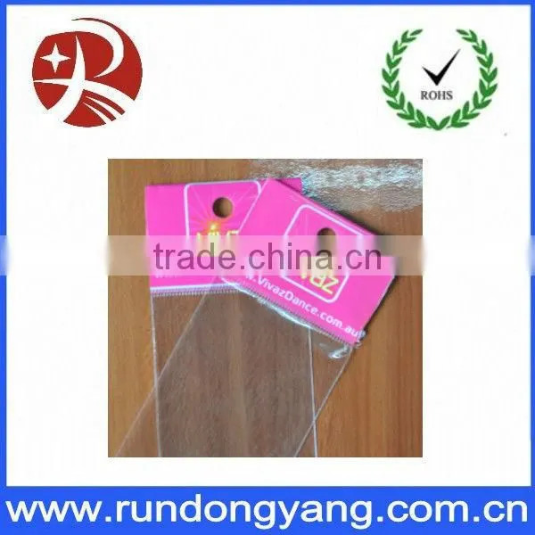 Opp transparent head card plastic bag wholesale