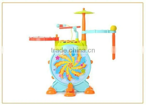 Supply fashion plastic cute kids toys rack drum mix wholesale