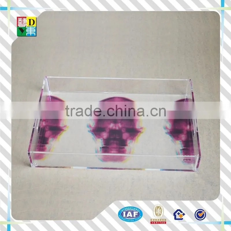 Hot sale simple acrylic clear fruit compote/modern deisgn fashion acrylic round dish for fruits for hotel use China