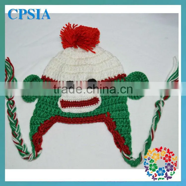Handmade Crochet Cap Children Red Beret Cap Cute Lovely Animal Caps In Crochet For Children
