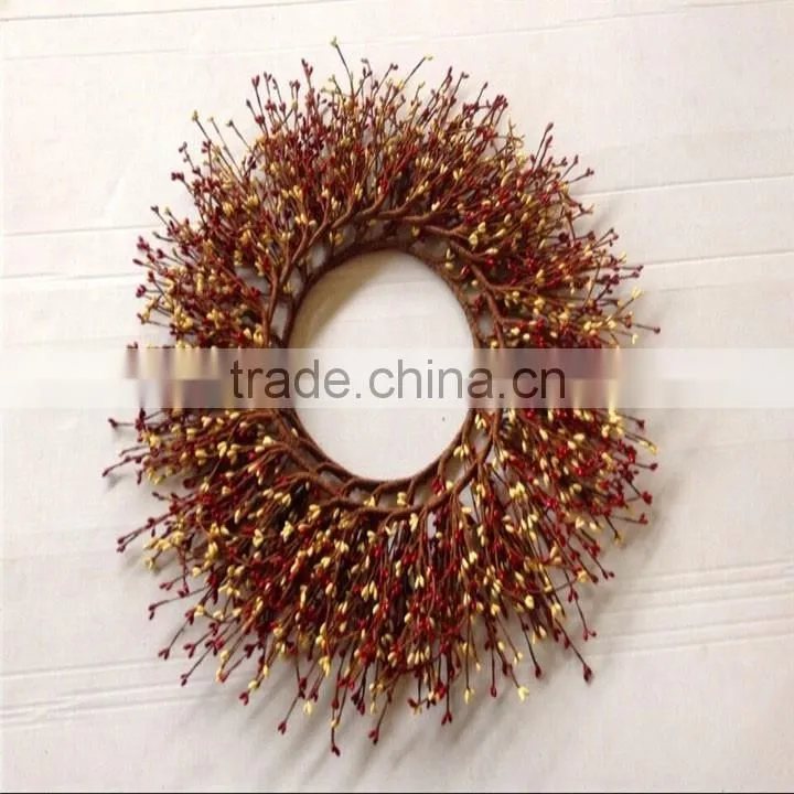 Natural material winter festival decorative candle ring wreaths decorative wreath