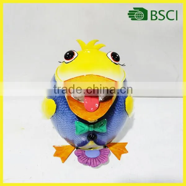 YS14002 Metal home decoration duck garden bin trash can