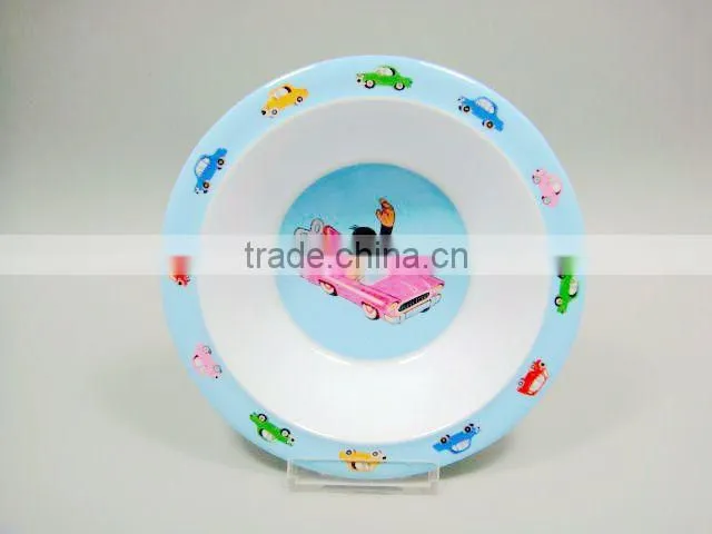 Melamine kid children bowl with cartoon design food grade safety kid bowl