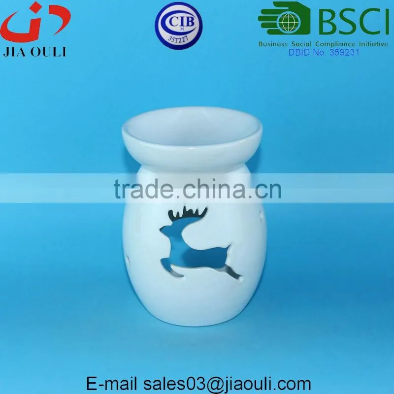 BSCI Audit Factory Ceramic Oven Oil Warmer Tealight Candle Diffuser, oil burner