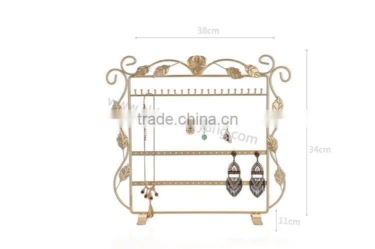 Metal jewelry display stand flower earrings and necklace display