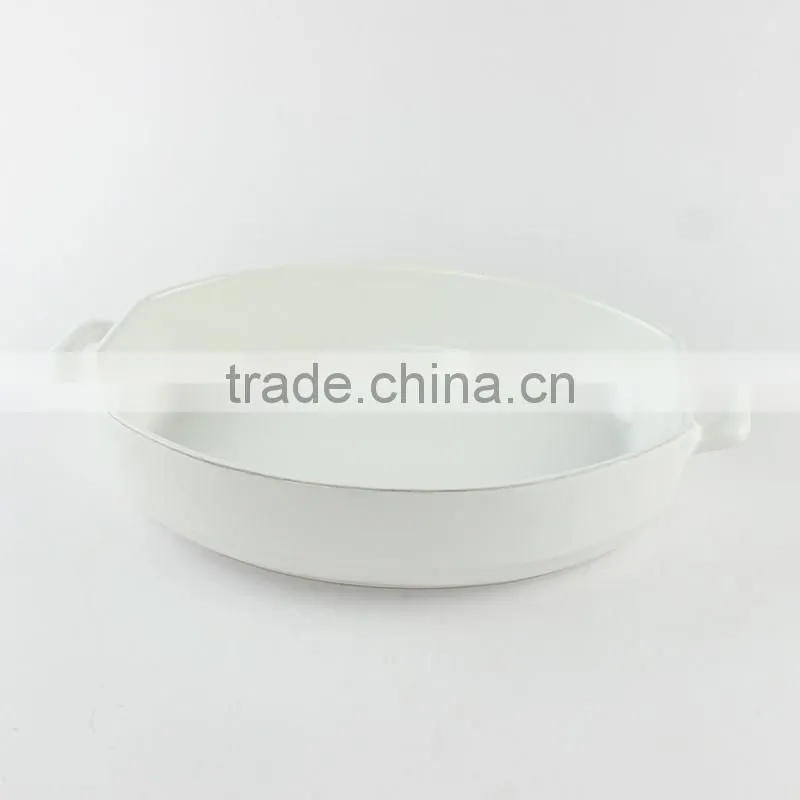 Heat resistant baking pan ceramic bakeware sets with handle in stocked