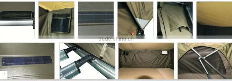 foldable family polyester waterproof ultralight wildland campng car roof top tent