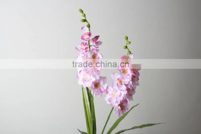 Two branches handmake artificial fabric orcihd for decoration