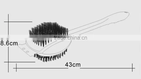Two sides bbq grill cleaning brush with long handle
