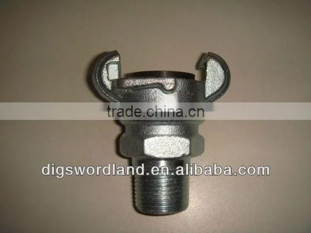 Air compressor hose coupling for ming machine