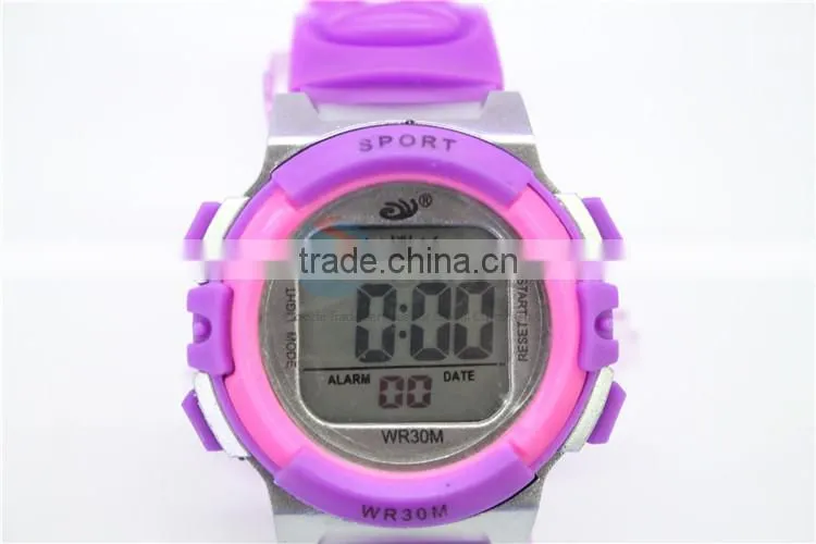 Purple women digital sport watch