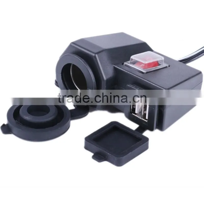 5v and 12v socket on the steering wheel motorcycle