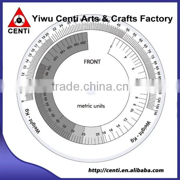 Custom Imprinted White Gloss Vinyl Plastic 3 Wheel BMI Calculator