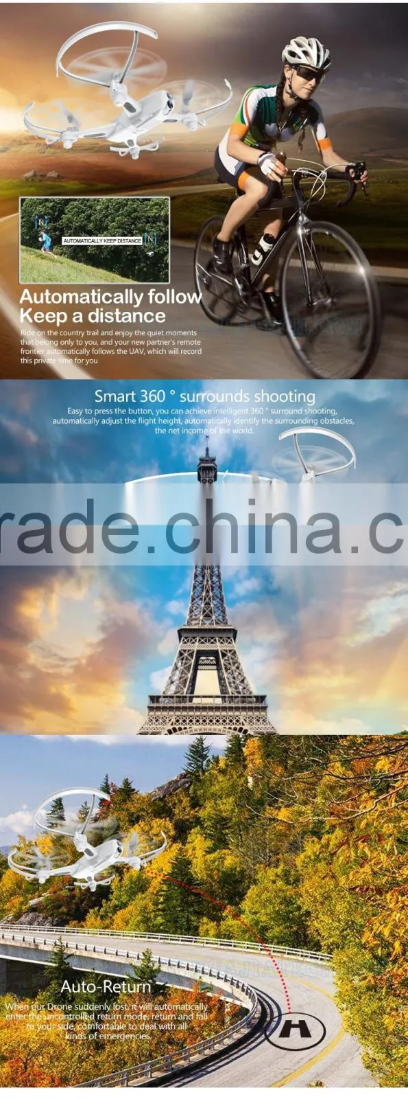 2.4G Double GPS Follow Me 4CH Cool DRONE