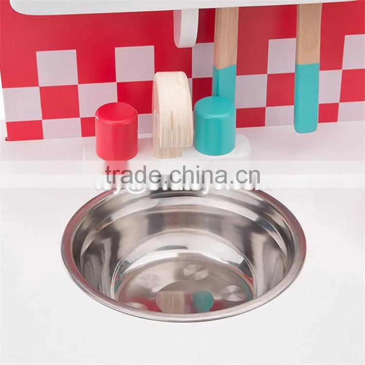 New design children play kitchen set wooden pretend play toys for kids W10C285