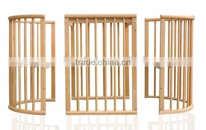 solid beech wood round cot baby crib sheets