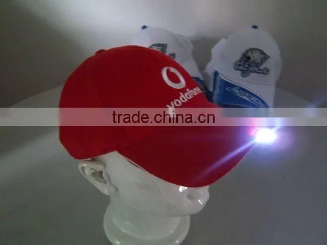 6 panels LED caps with 3pcs of leds with EMB logo
