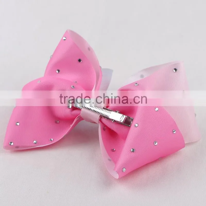 8 inch Boutique Ribbon Hair Bows For Baby Girls