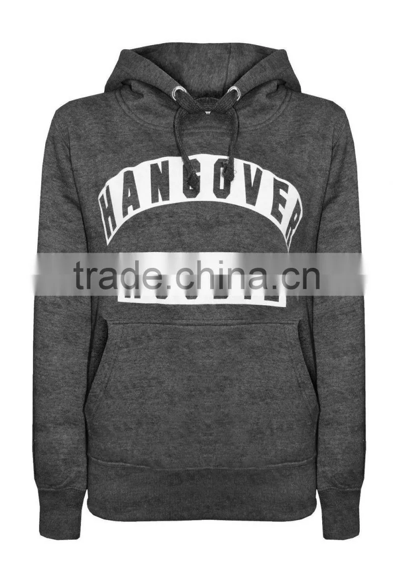 Ladies Print Tracksuit Top Hooded Plain Hoodie