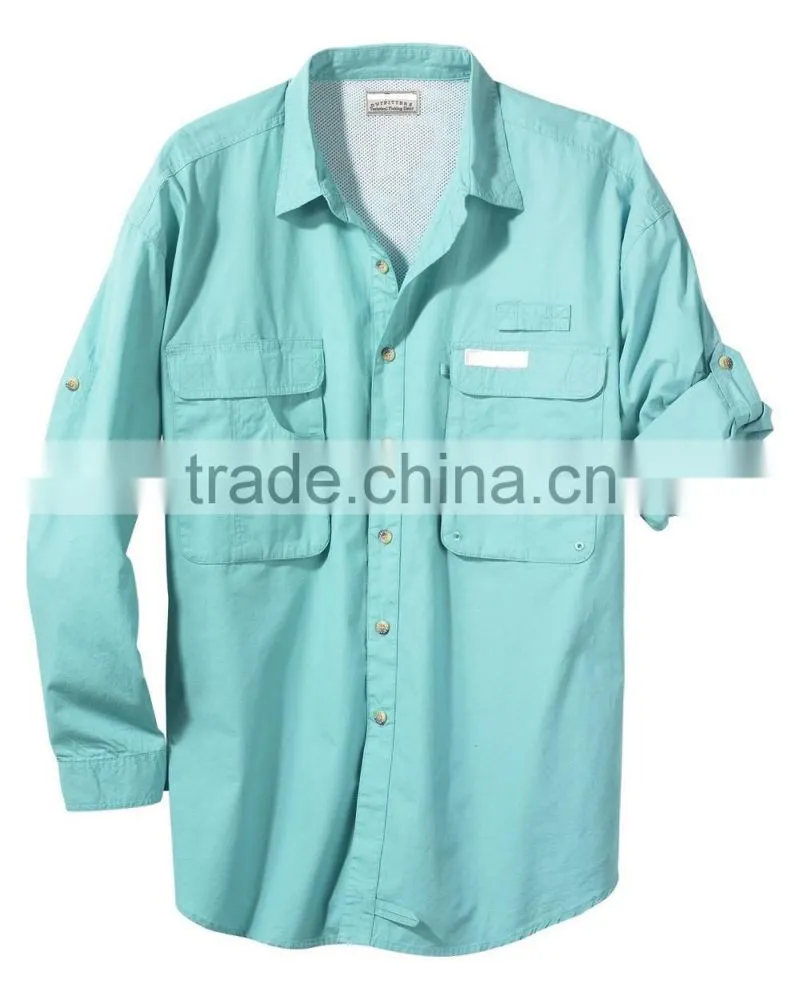 ZX uv long sleeve polyester quick dry Custom WHOLESALE FISHING SHIRTS LONG SLEEVE