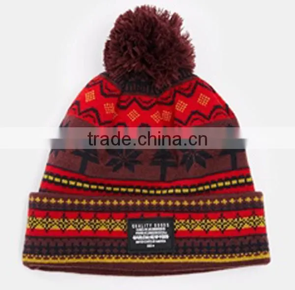 custom embroidery winter promotion cashmere knit hat
