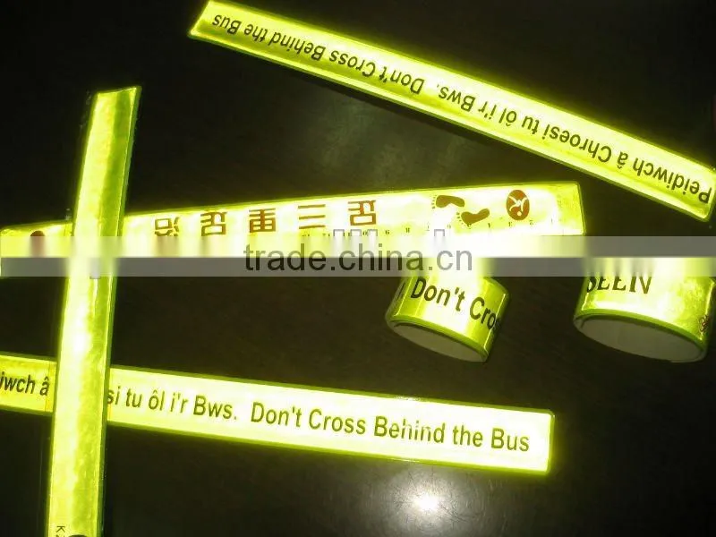 reflective slap wraps/reflective bracelet