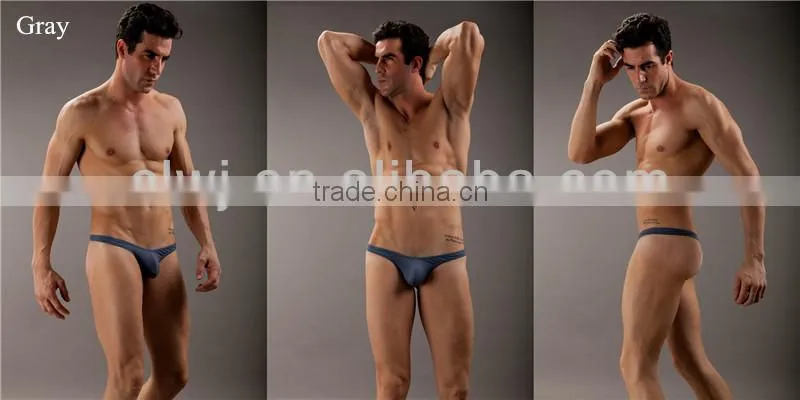 90 polyamide + 10% spandex thong hot selling sexy men thong 1001-DK WJ seamless thong