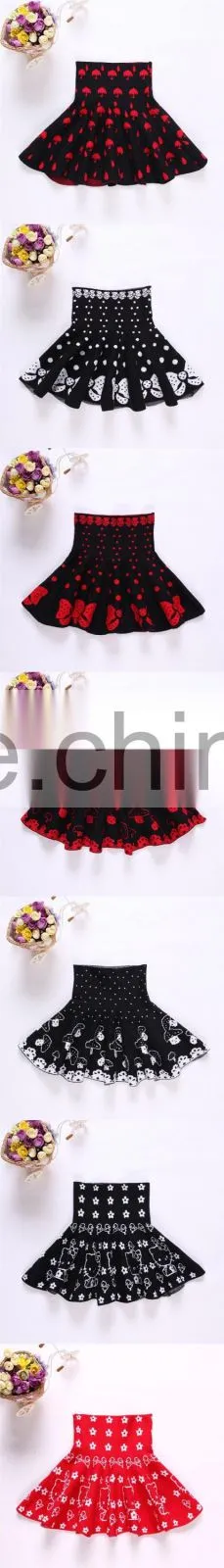 Fashion design girls winter black pleated school uniform mini skirts