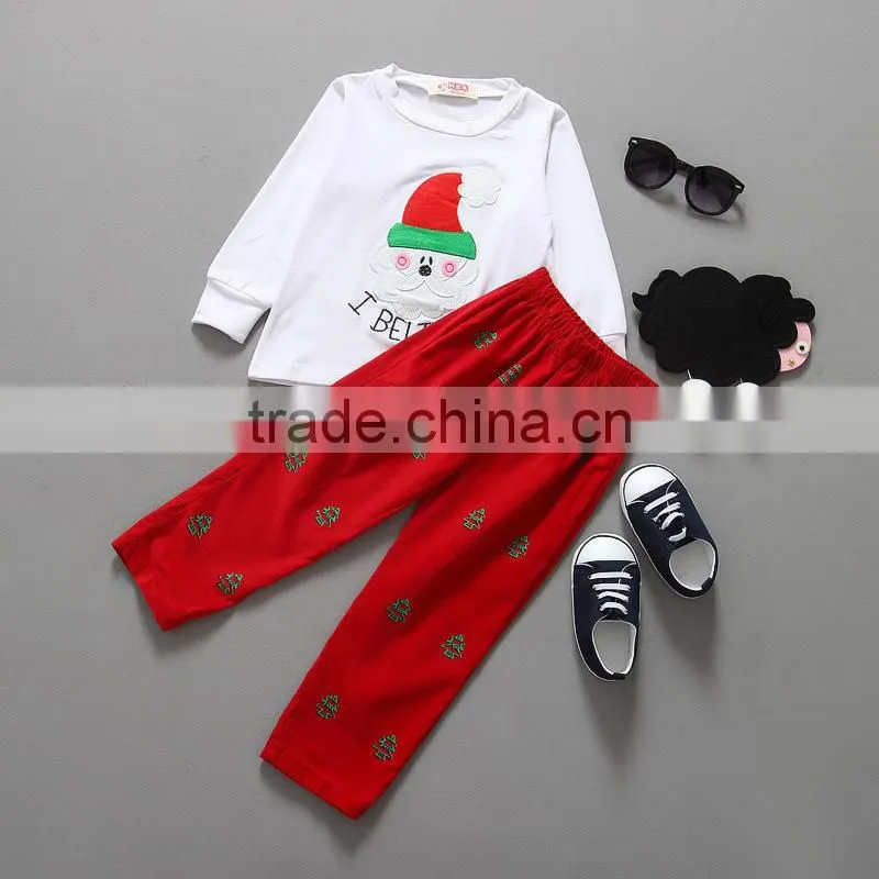 Two Styles Cotton Santa Claus Christmas Baby Boy Clothing Set
