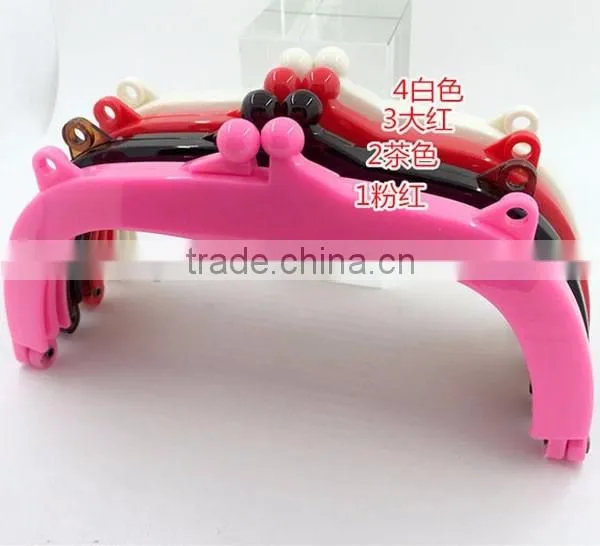 2016 new high quality 18.5cm plastic purse frame/bag accessory