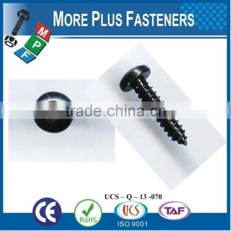 Made In Taiwan Special Screw Pan Head No 3 Square Drive Tapping Screw Type 17 Flat Top Pan Head with Knurl