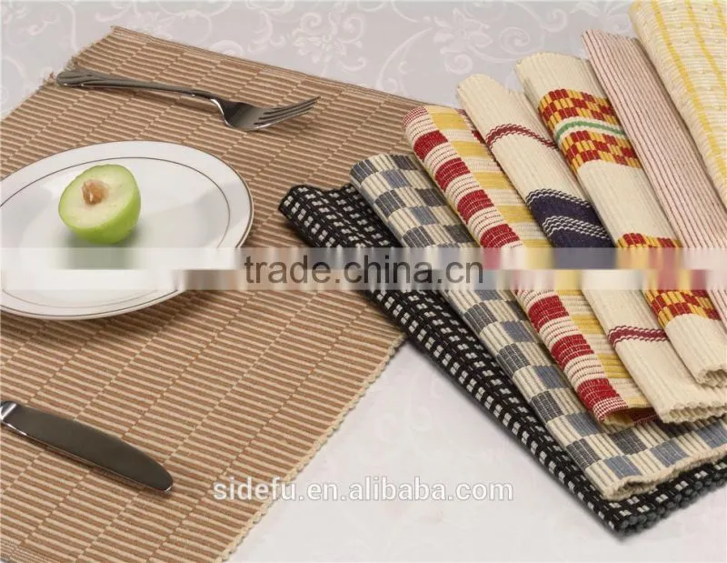 Durable Cheap Hotel Ribbed 100% Cotton Placemat